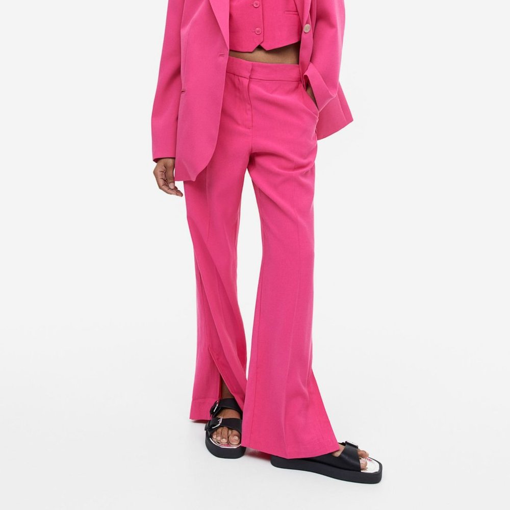 H&M Hot Pink Cerise Slim Hem Pants
